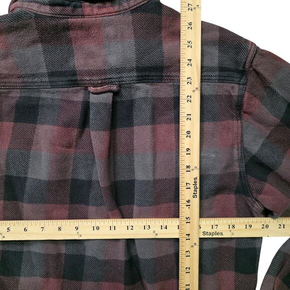 Orvis Flannel Shirt Jacket Men’s M Plaid Heavy Cotton Outdoor - Picture 5 of 7